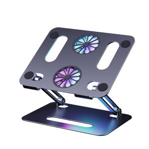 Height Adjustable Holder Foldable Laptop Stand With Cooling Fan for Desk Use